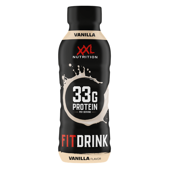 Foto van XXL Fit Protein drink vanilla op witte achtergrond