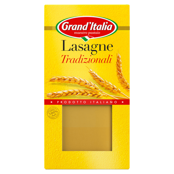 Foto van Grand'Italia Lasagne op witte achtergrond