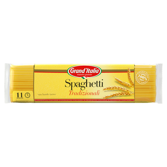 Foto van Grand'Italia Spaghetti tradizionali op witte achtergrond