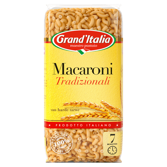 Foto van Grand'Italia Macaroni tradizionali op witte achtergrond