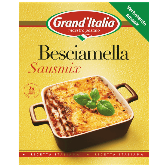 Foto van Grand'Italia Besciamella op witte achtergrond