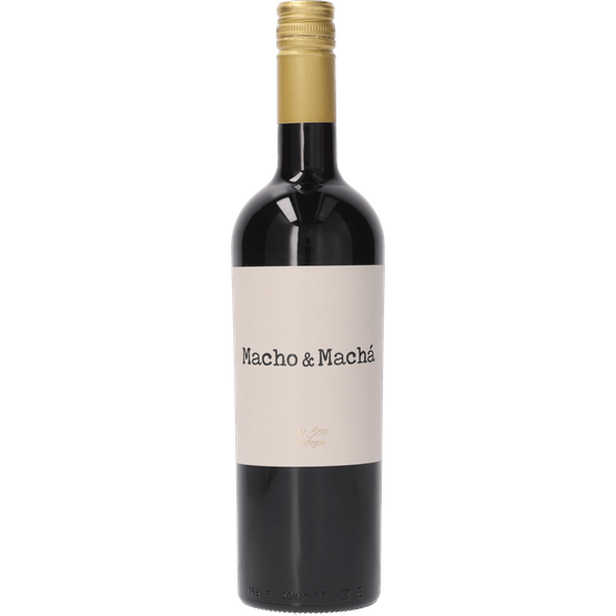 Foto van Macho & Macha Red wine op witte achtergrond