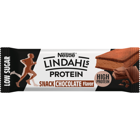 Foto van Lindahls Protein snack cacao op witte achtergrond