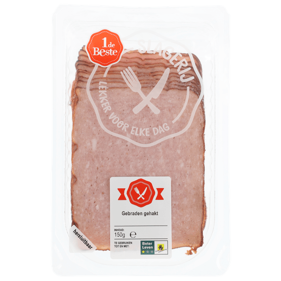 Foto van 1 de Beste Gebraden gehakt op witte achtergrond