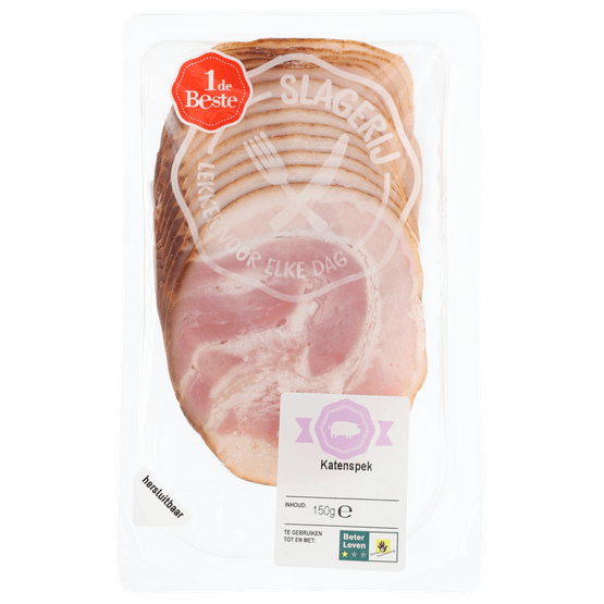 Foto van 1 de Beste Katenspek op witte achtergrond