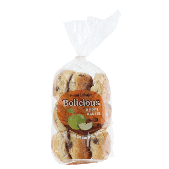 Foto van Bolicious Mini appel-kaneelbollen op witte achtergrond