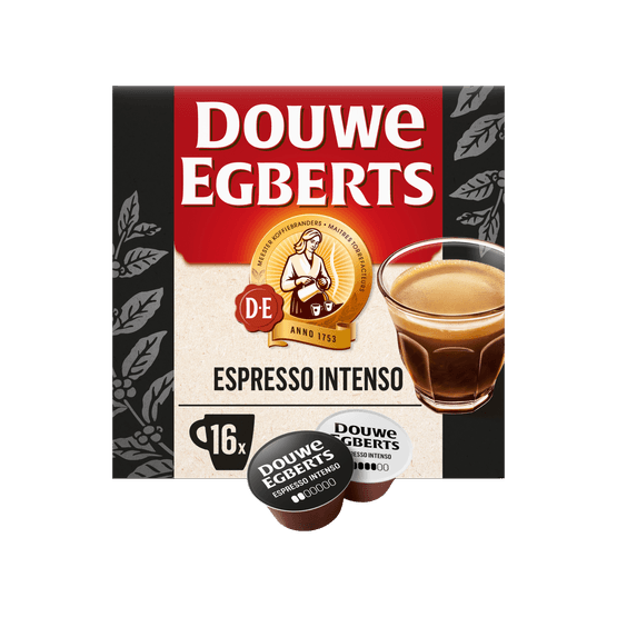 Foto van Douwe Egberts Dolce gusto Espresso op witte achtergrond