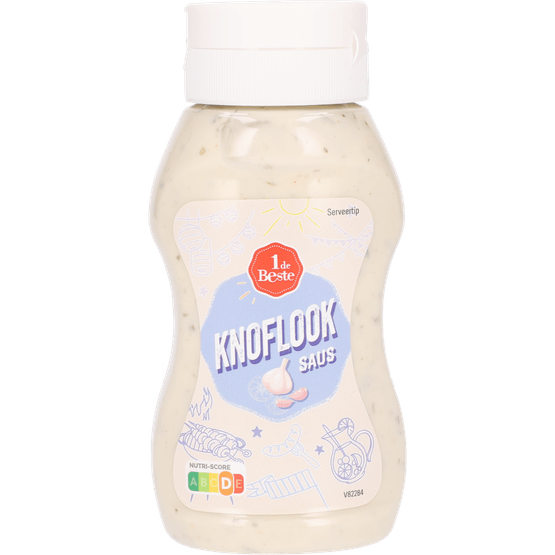 Foto van 1 de Beste Knoflooksaus op witte achtergrond