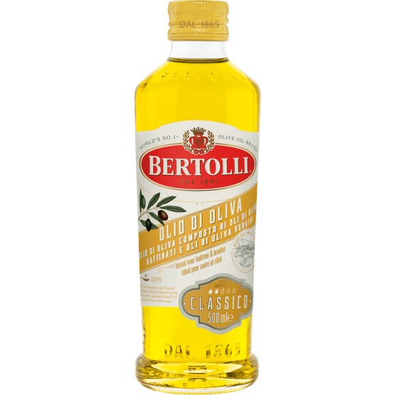 Foto van Bertolli Olijfolie classico op witte achtergrond