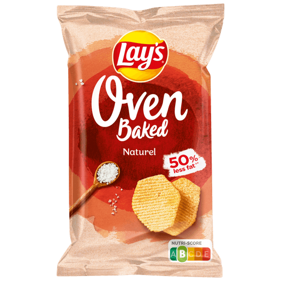 Foto van Lay's Oven chips naturel op witte achtergrond