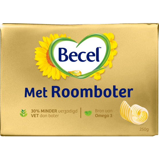 Foto van Becel Met roomboter op witte achtergrond