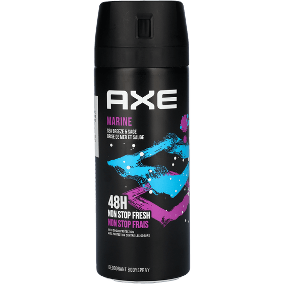 Foto van AXE Deospray marine op witte achtergrond