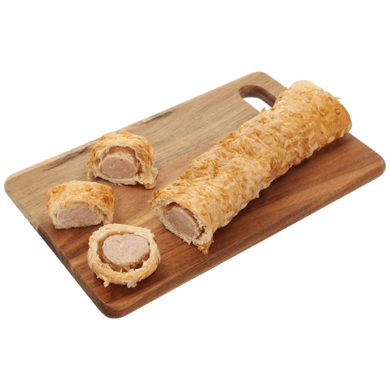 Foto van Grillmasters Grillworst in bladerdeeg kaas op witte achtergrond