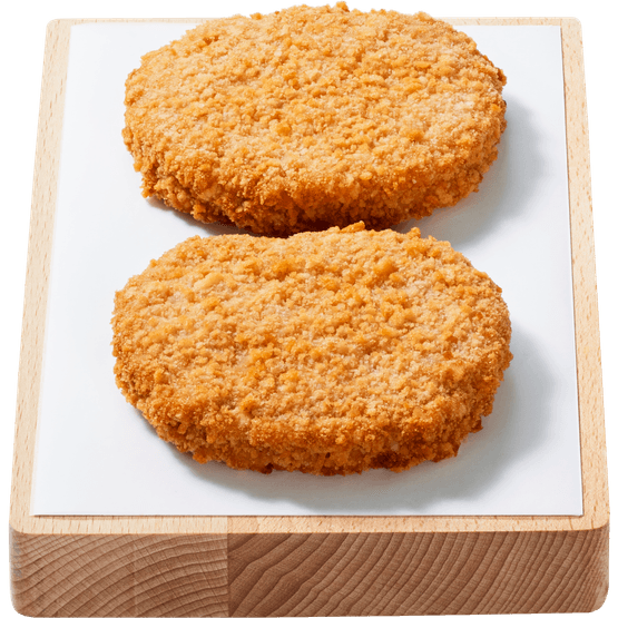 Foto van Kabeljauwburger 2 st. op witte achtergrond