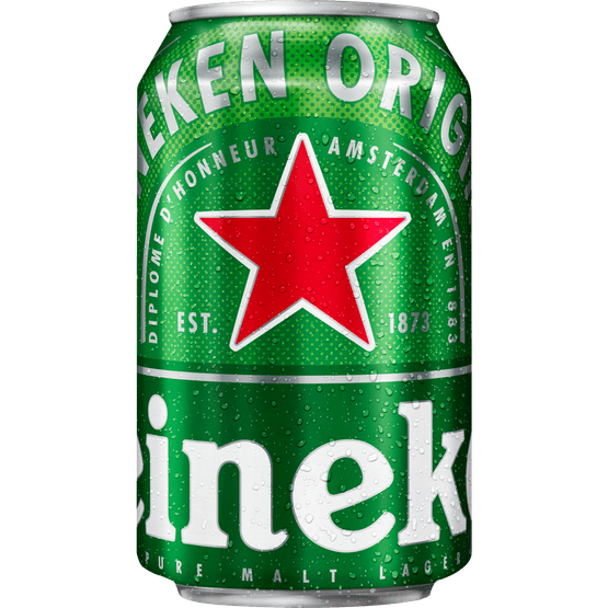 Foto van Heineken Pilsener op witte achtergrond