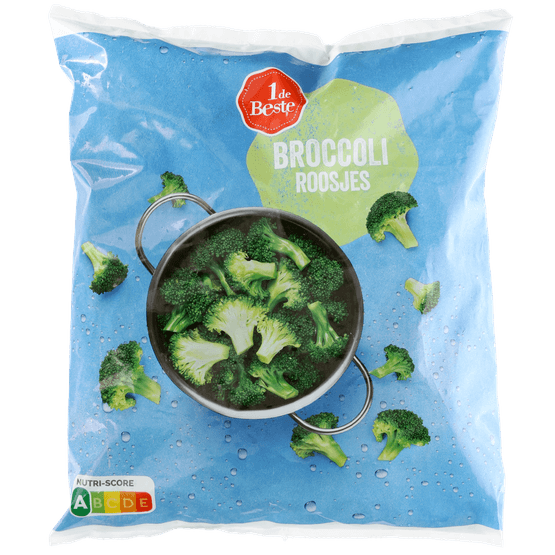 Foto van 1 de Beste Broccoli op witte achtergrond
