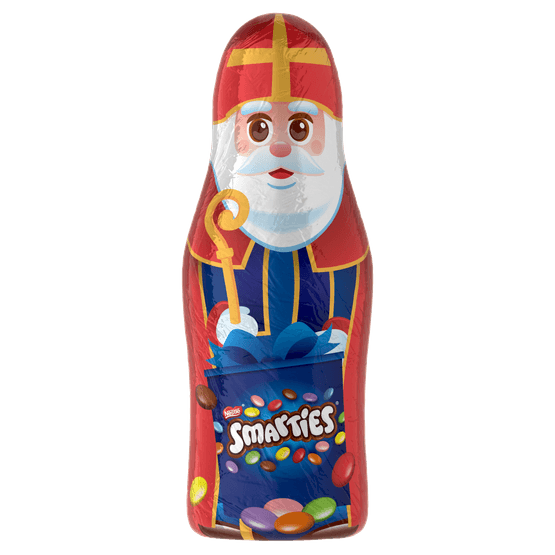 Foto van Nestlé Sinterklaasje met smarties op witte achtergrond