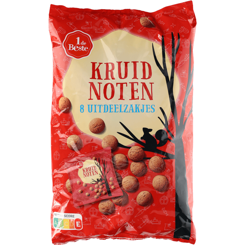 1 De Beste Kruidnoten uitdeelzakjes 8 st.
