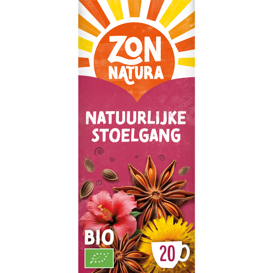 Foto van Zonnatura Kruidenthee natuurlijke stoelgang 20 zakjes op witte achtergrond