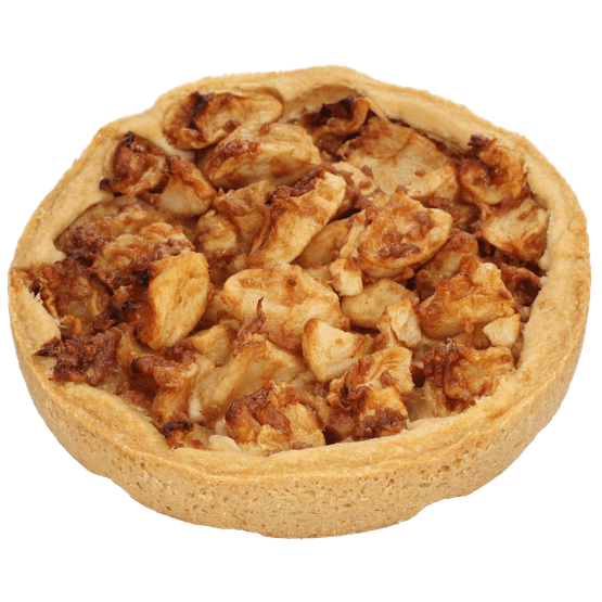 Foto van Vers afbak Bourgondische appeltaart op witte achtergrond