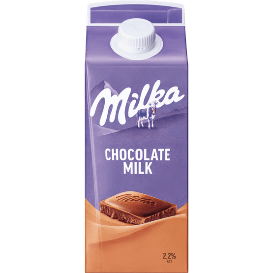 Foto van Milka Chocolademelk op witte achtergrond