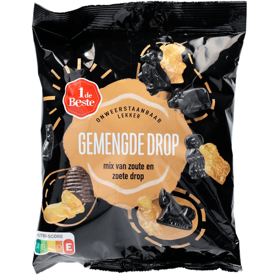 Foto van 1 de Beste Drop gemengd zoet/zout op witte achtergrond