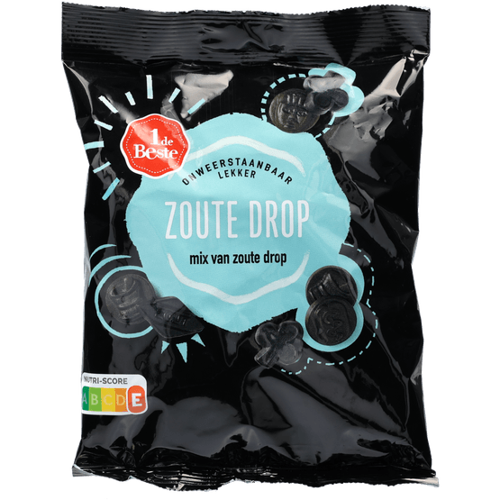 Foto van 1 de Beste Gemengde zoute drop op witte achtergrond