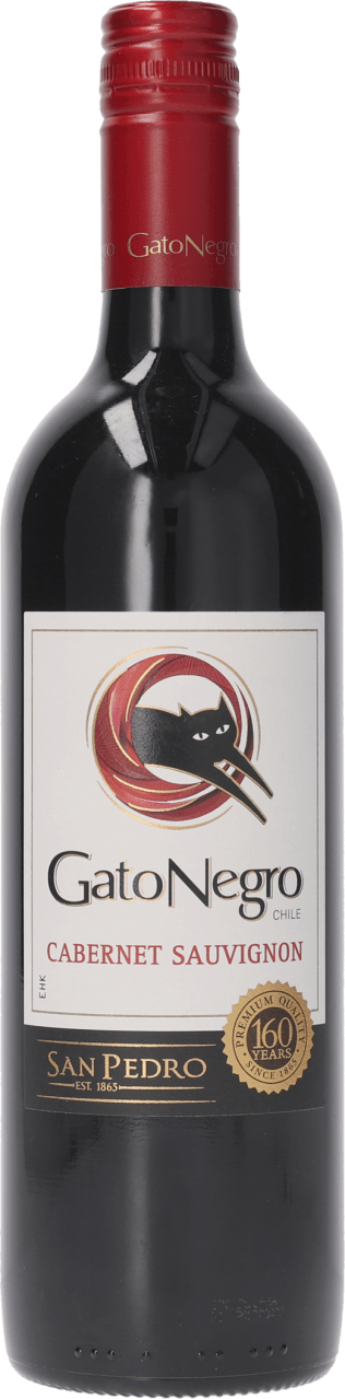 Foto van Gato Negro Cabernet sauvignon op witte achtergrond