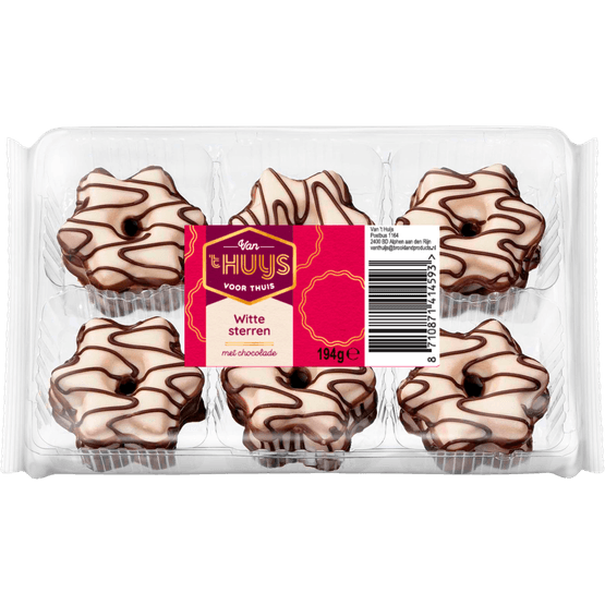 Foto van Van 't Huijs Witte sterren op witte achtergrond