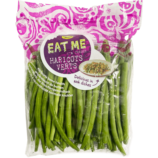 Foto van Eat Me Haricot verts op witte achtergrond