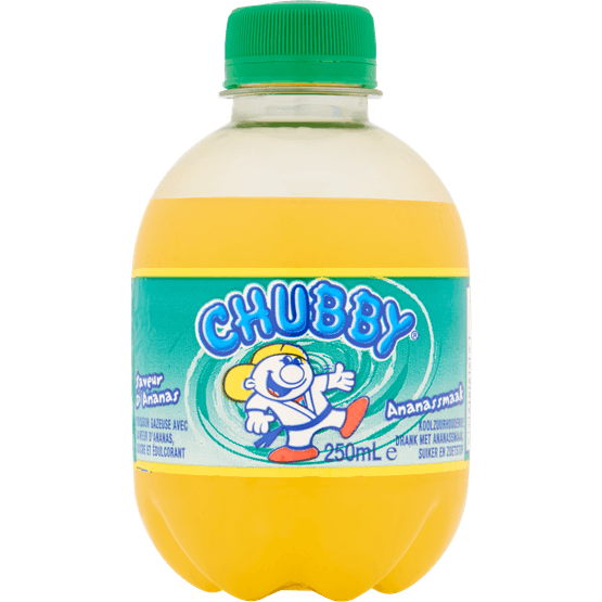 Foto van Chubby Pineapple op witte achtergrond