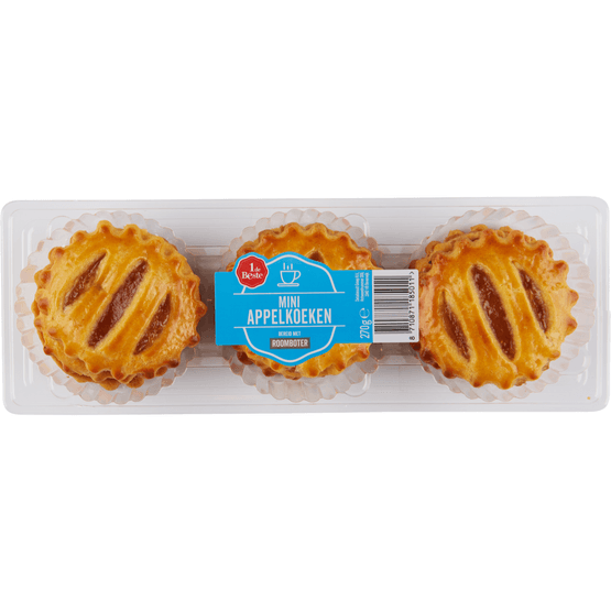 Foto van 1 de Beste Mini appelkoek roomboter op witte achtergrond