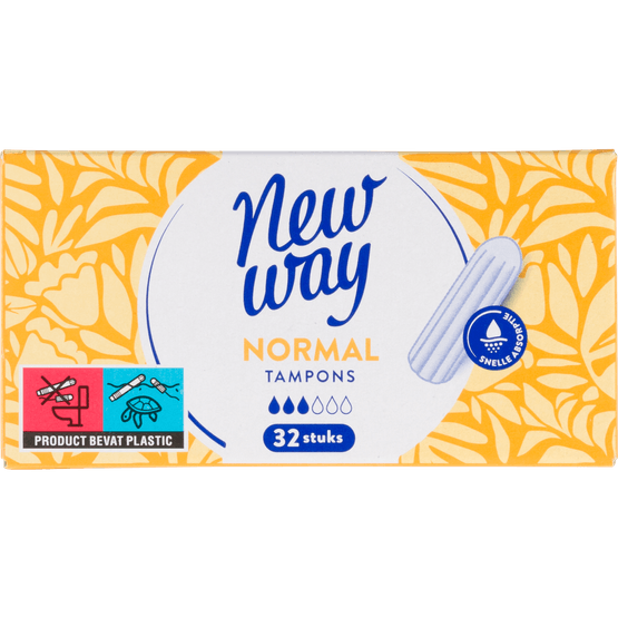 Foto van New Way Tampons normaal op witte achtergrond