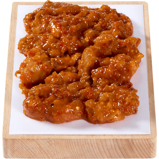 Foto van Vleeschmeesters Kip in piri piri saus op witte achtergrond