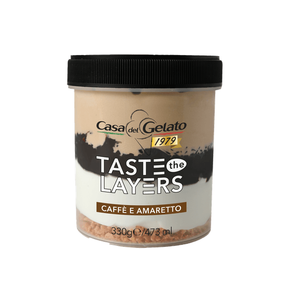 Foto van Taste the layers coffee crumble op witte achtergrond