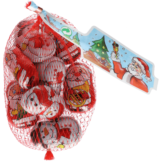 Foto van Crest Melkchocolade kerstfiguren op witte achtergrond