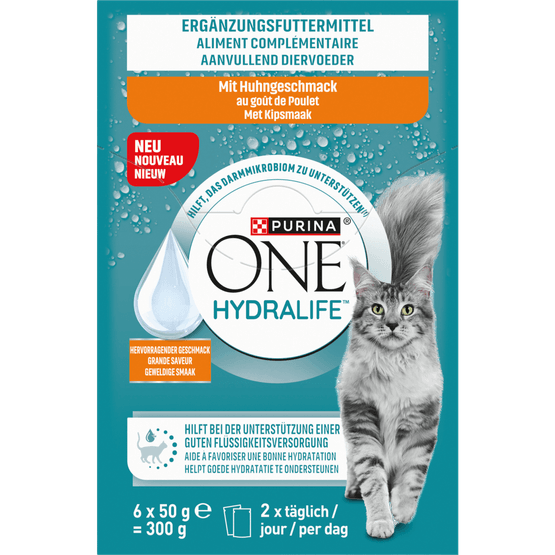 Foto van Purina One Kattenvoer hydralife kip op witte achtergrond