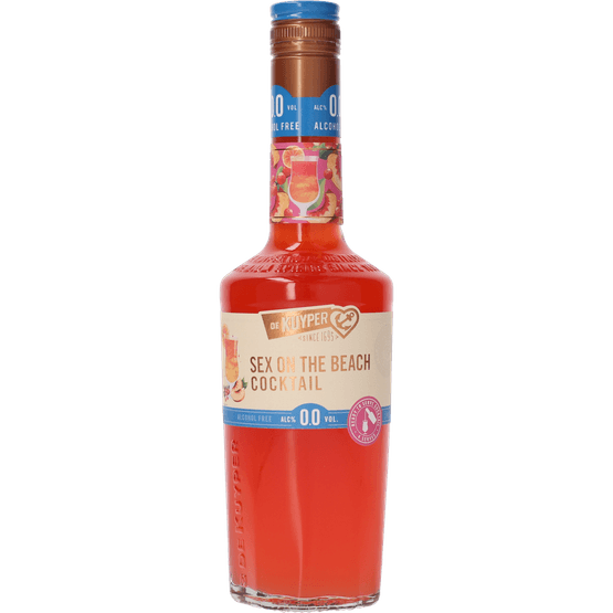 Foto van De Kuyper Rts sex on the beach cocktail 0.0% op witte achtergrond