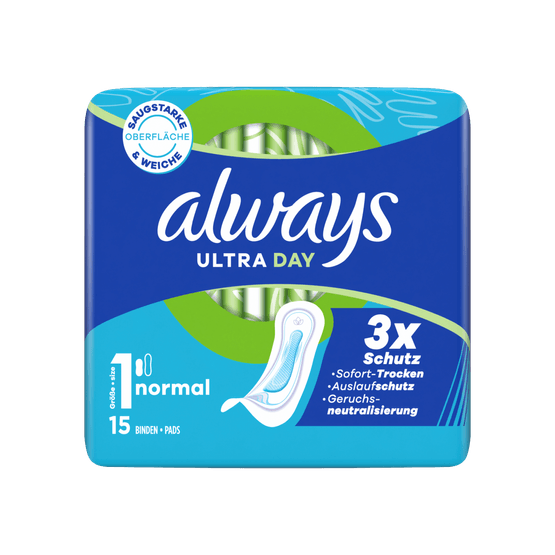 Foto van Always Maandverband ultra day normal op witte achtergrond