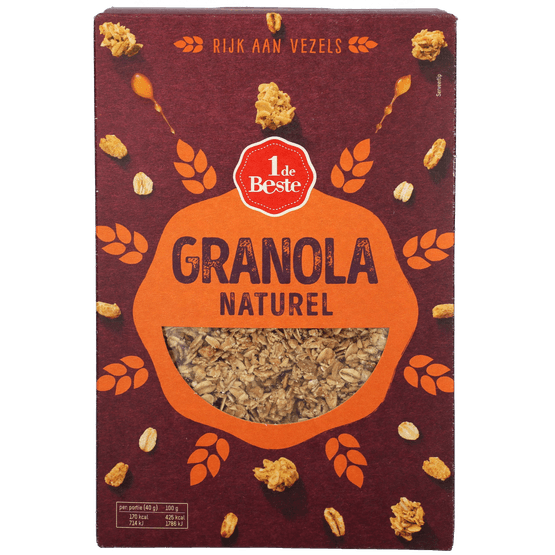 Foto van 1 de Beste Granola naturel op witte achtergrond