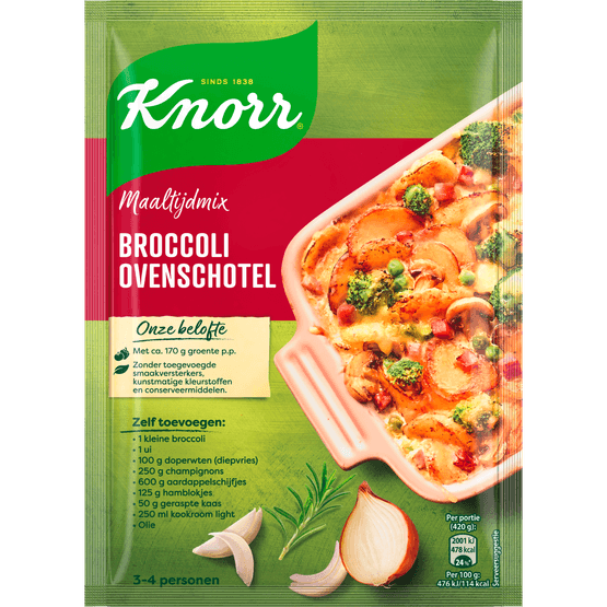 Foto van Knorr Mix voor ovenschotel broccoli op witte achtergrond