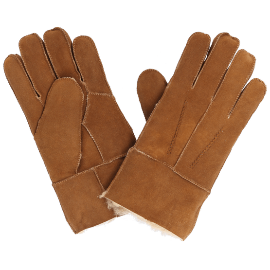 Foto van Greyhound gevoerde suède handschoenen op witte achtergrond