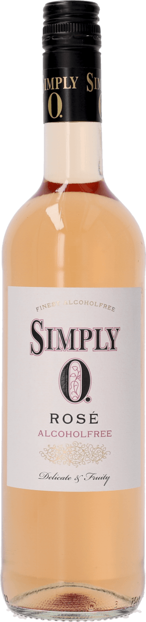 Foto van Simply 0 Rosé alcoholvrij op witte achtergrond