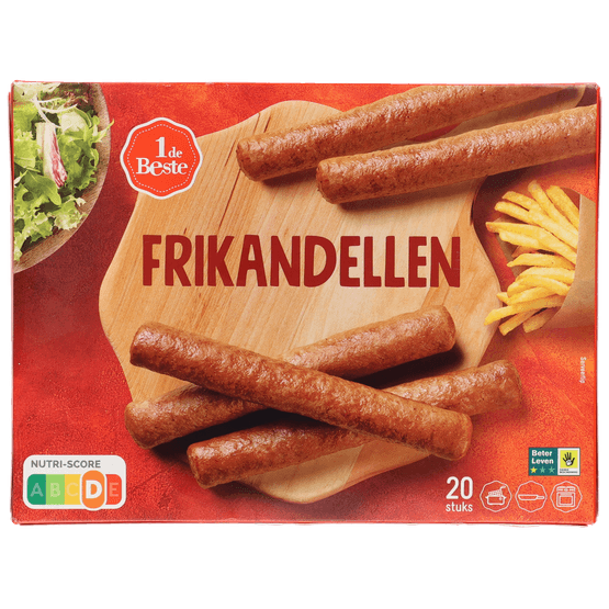 Foto van 1 de Beste Frikandel 20 st. op witte achtergrond