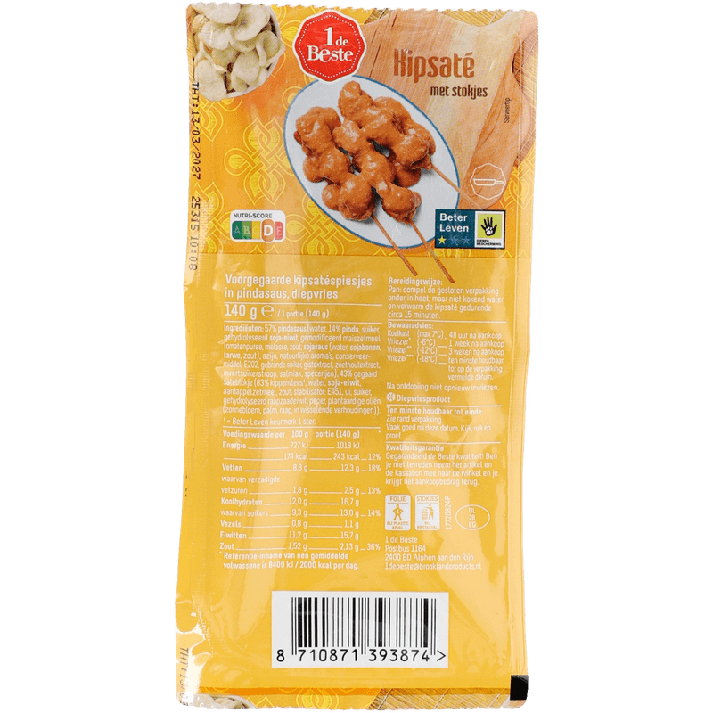 1 De Beste Kipsaté stokjes in pindasaus