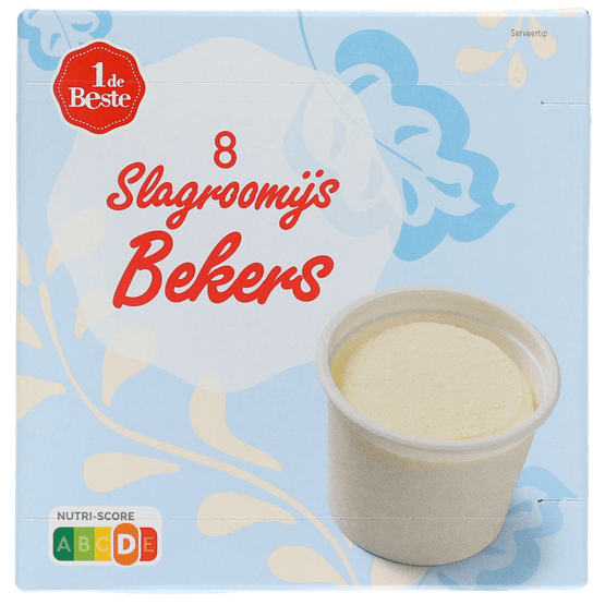 Foto van 1 de Beste Slagroomijsbekers 8st. op witte achtergrond