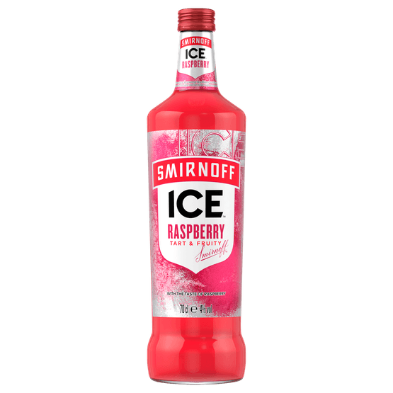 Foto van Smirnoff Ice raspberry op witte achtergrond