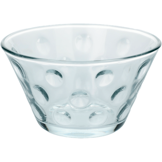 Foto van Glazen schaaltjes op witte achtergrond