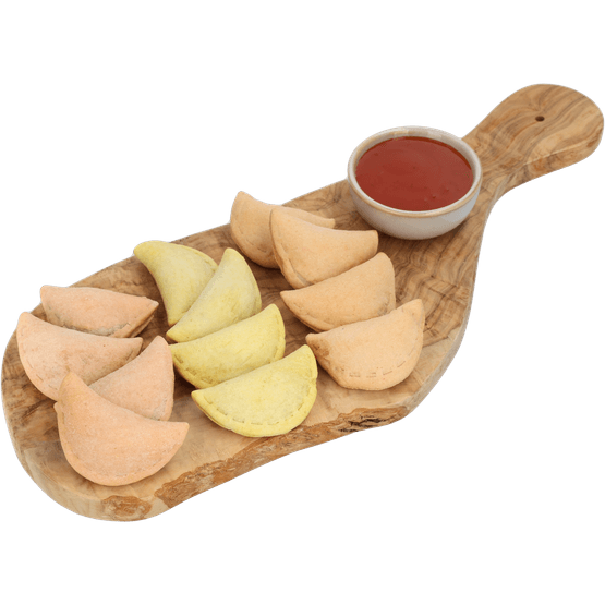 Foto van Empanadas Mini mais op witte achtergrond