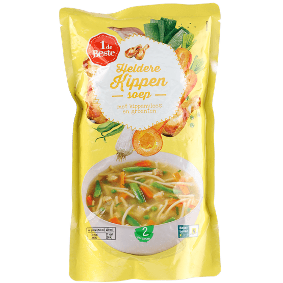 Foto van 1 de Beste Heldere kippensoep op witte achtergrond